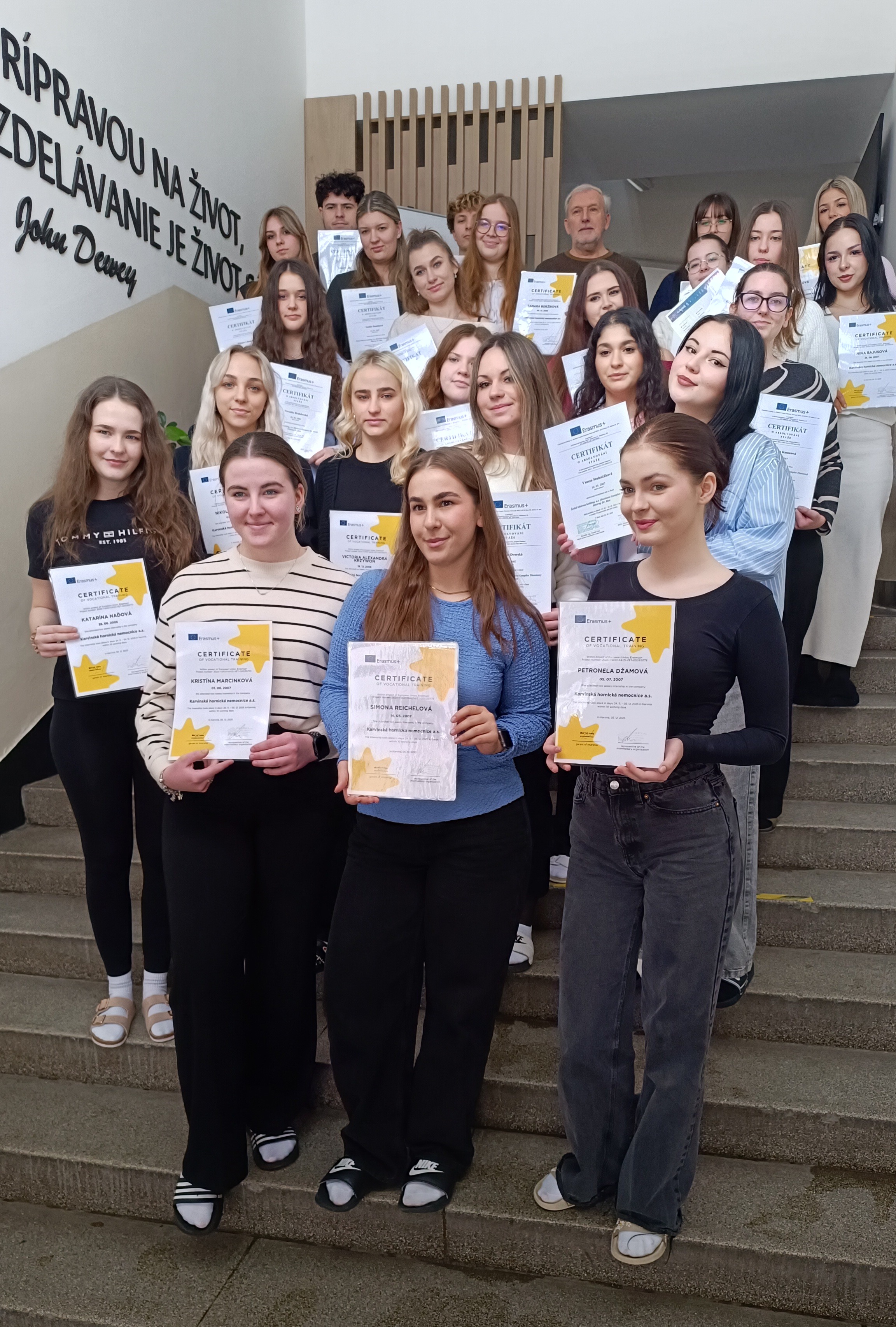 Slávnostné odovzdávanie certifikátov ERASMUS+
