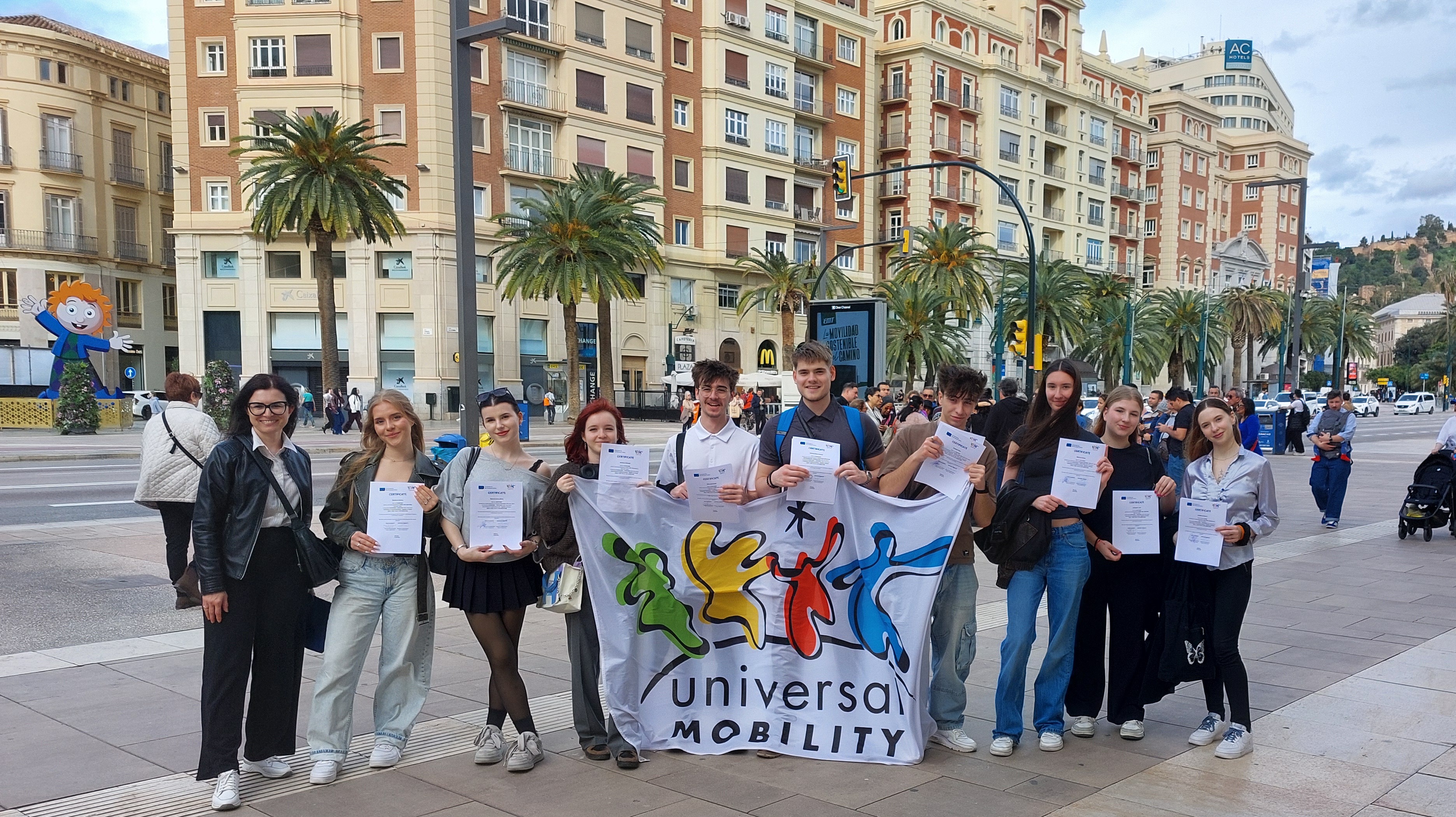 Študenti Obchodnej akadémie na odbornej praxi v Málage v rámci programu Erasmus+