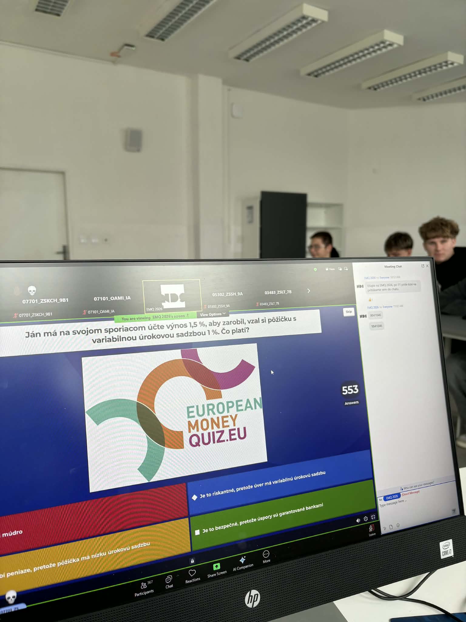 Obchodná akadémia Michalovce sa zapojila do medzinárodnej kampane Global Money Week